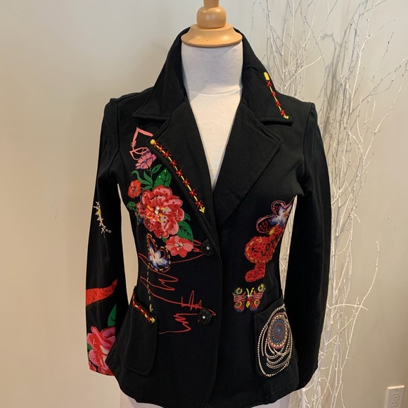 Ladies New Graphic blazer size S-M - Picture 2 of 8